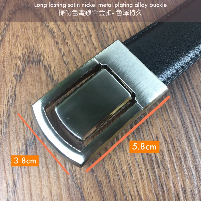 [香港品牌 EBELT] EBM 124M 光面牛皮皮帶 / 正裝皮帶 Cow Split Leather Dress Belt 3.3 cm