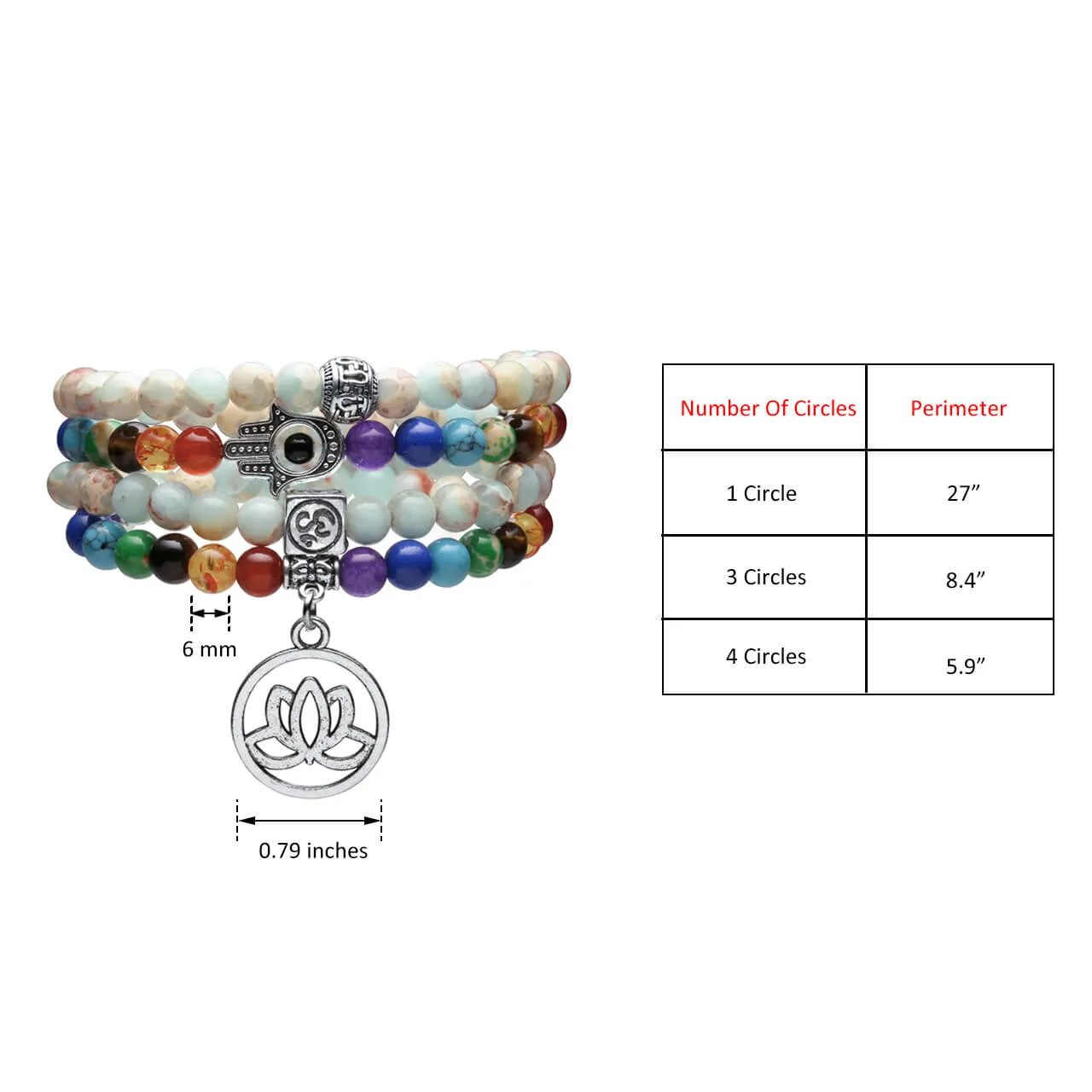 108 Mala Beads Bracelet Lotus Charm Necklace | Jovivi