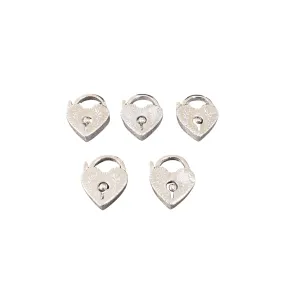 11 mm 925 Silver Heart Padlock Clasps