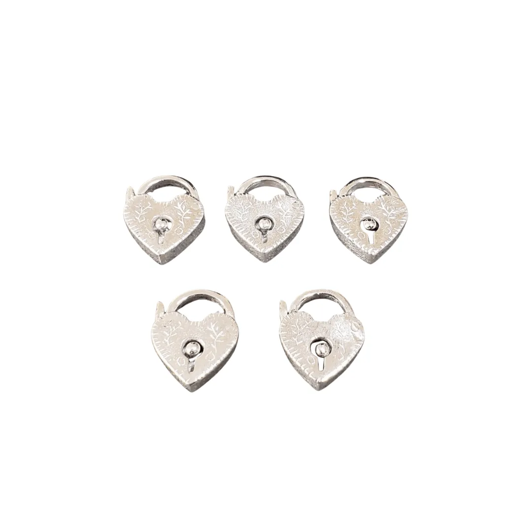 11 mm 925 Silver Heart Padlock Clasps