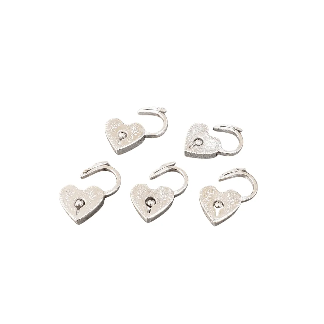 11 mm 925 Silver Heart Padlock Clasps