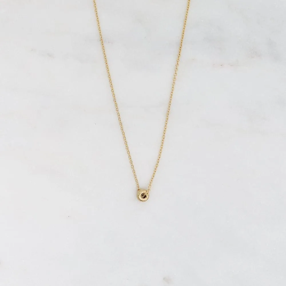 14k Gold Filled Chain with Single Tiny Stardust Bead Necklace