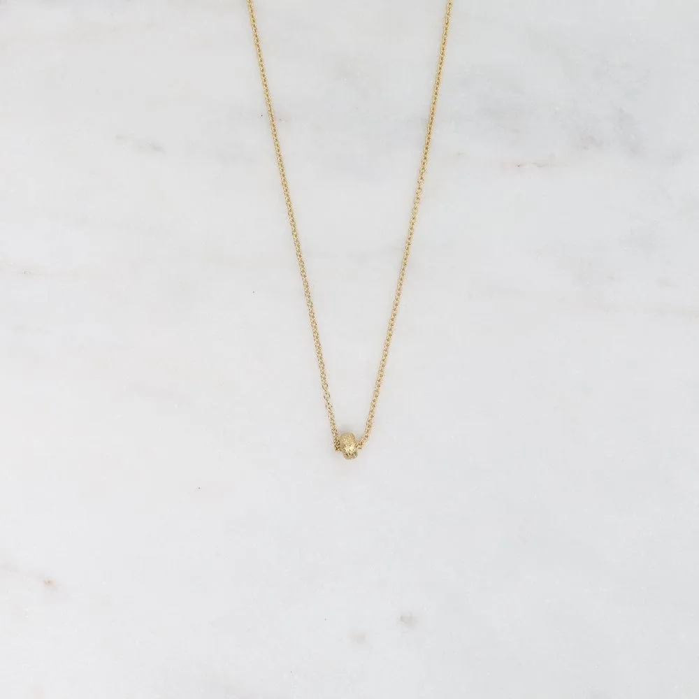 14k Gold Filled Chain with Single Tiny Stardust Bead Necklace