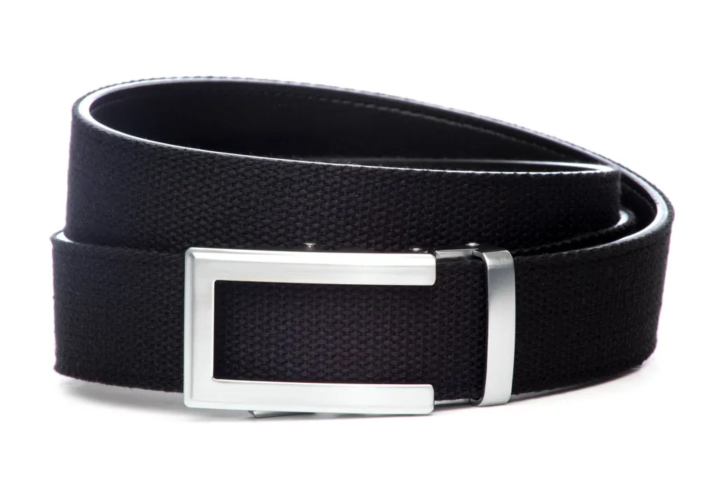 1.5" Black Canvas w/buckle