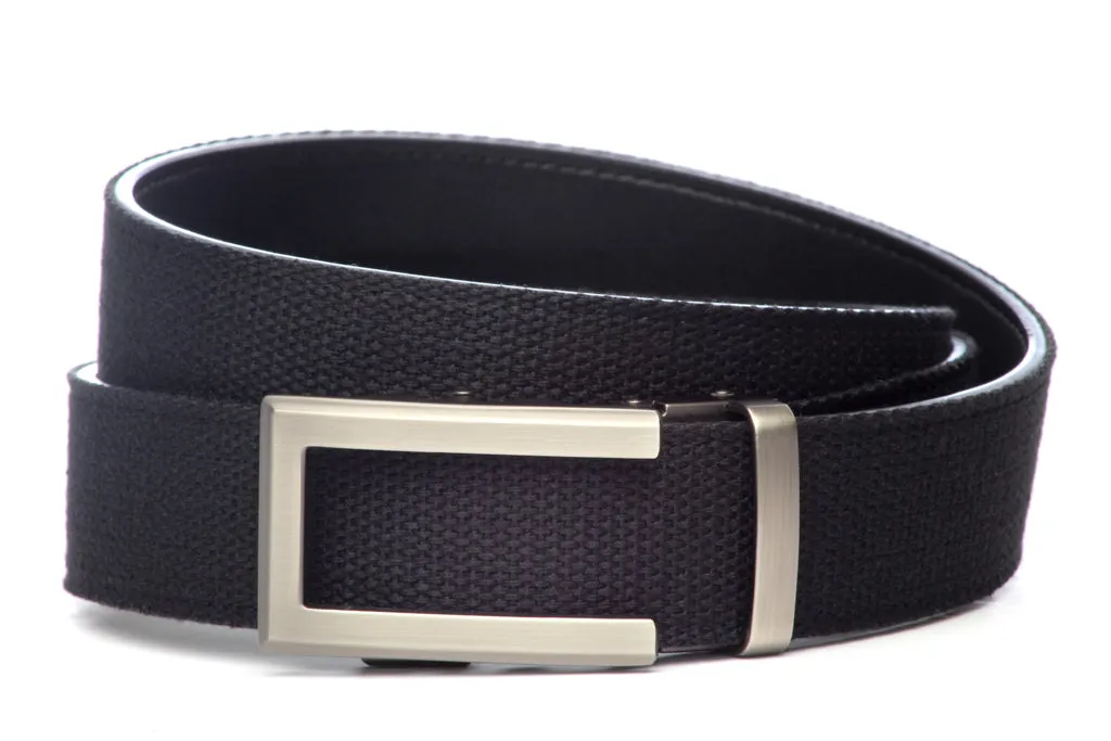 1.5" Black Canvas w/buckle