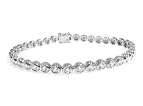 3.14cts Diamond Bezel Set Tennis Bracelet