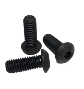 #6-32 x 1/2" Button Head Socket Cap Screws Plain Finish QTY 300