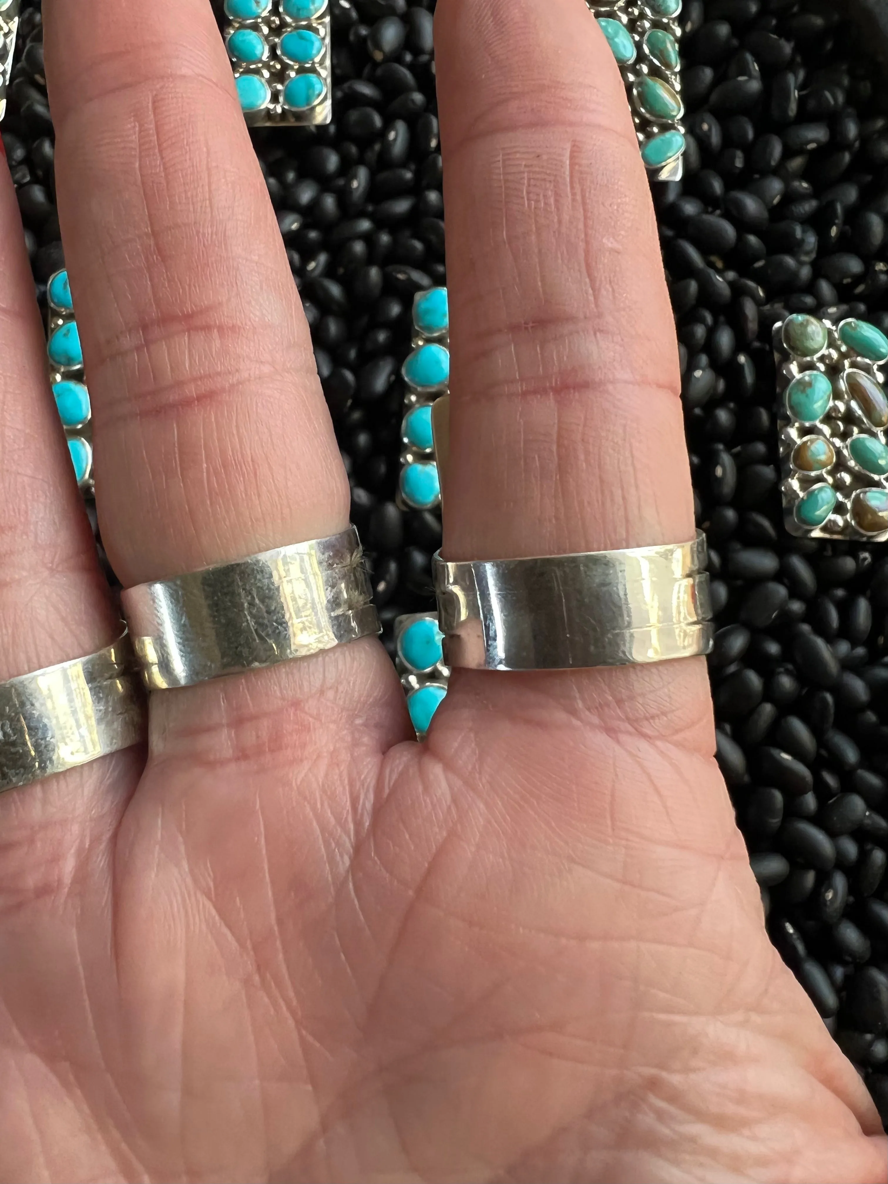 8 stone Turquoise Cluster Ring