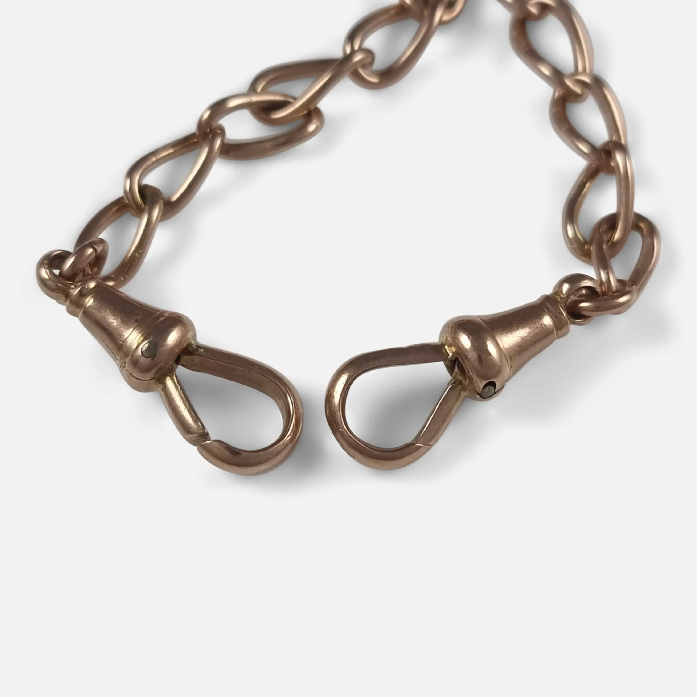 9ct Rose Gold Double Albert Watch Chain - 1918 - 29.0 grams