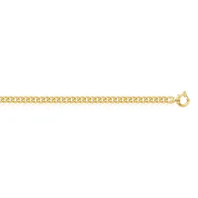 9ct Yellow Gold Silver Filled 19CM Curb Bracelet