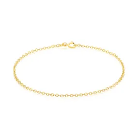 9ct Yellow Gold Silver Filled 19cm Round Belcher 40 Gauge Bracelet