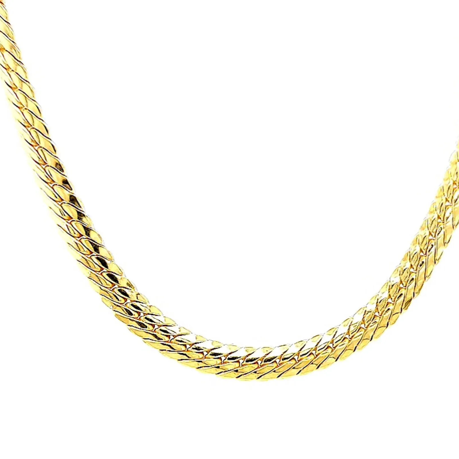 9ct Yellow Gold Silver Filled 45cm Herringbone Chain