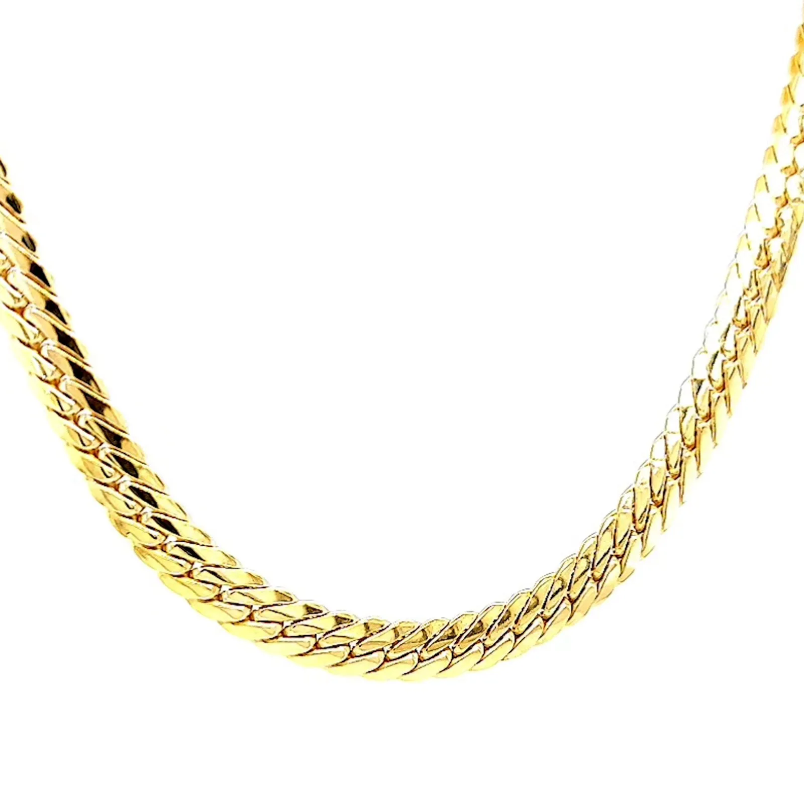 9ct Yellow Gold Silver Filled 45cm Herringbone Chain