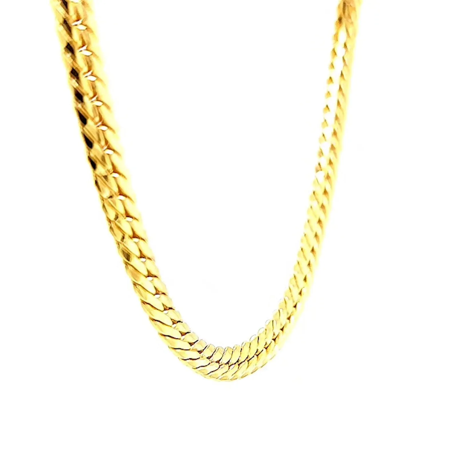 9ct Yellow Gold Silver Filled 45cm Herringbone Chain