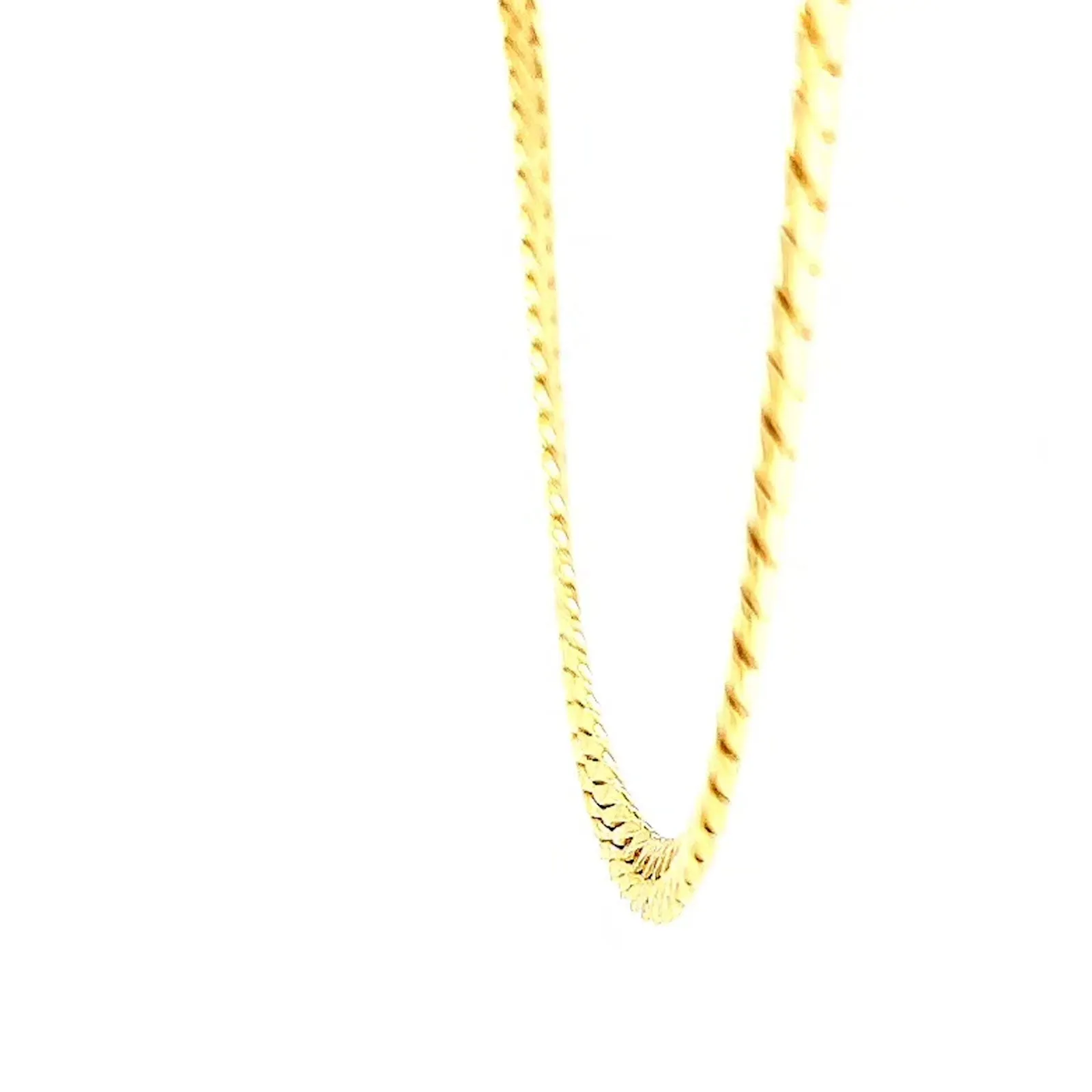 9ct Yellow Gold Silver Filled 45cm Herringbone Chain