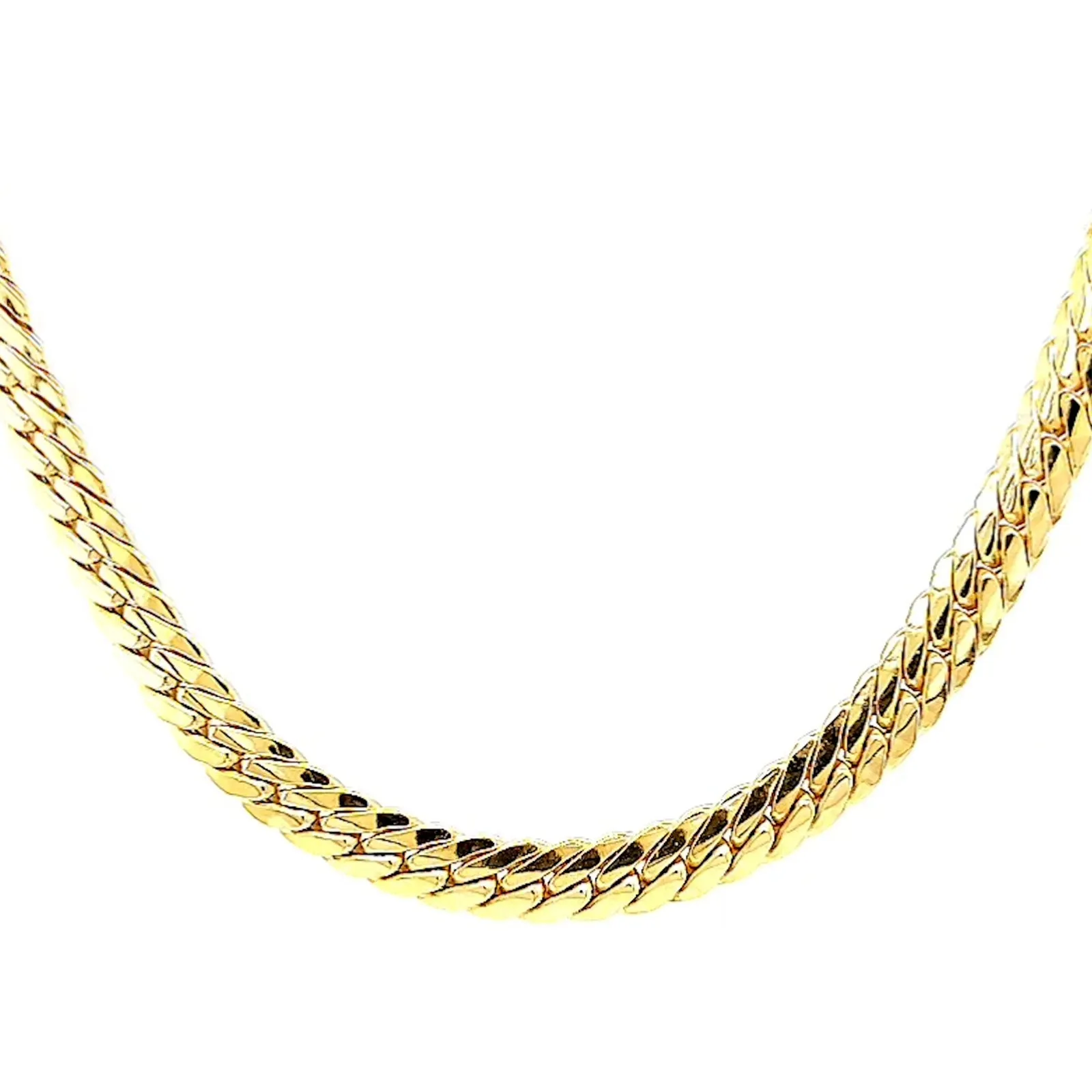 9ct Yellow Gold Silver Filled 45cm Herringbone Chain