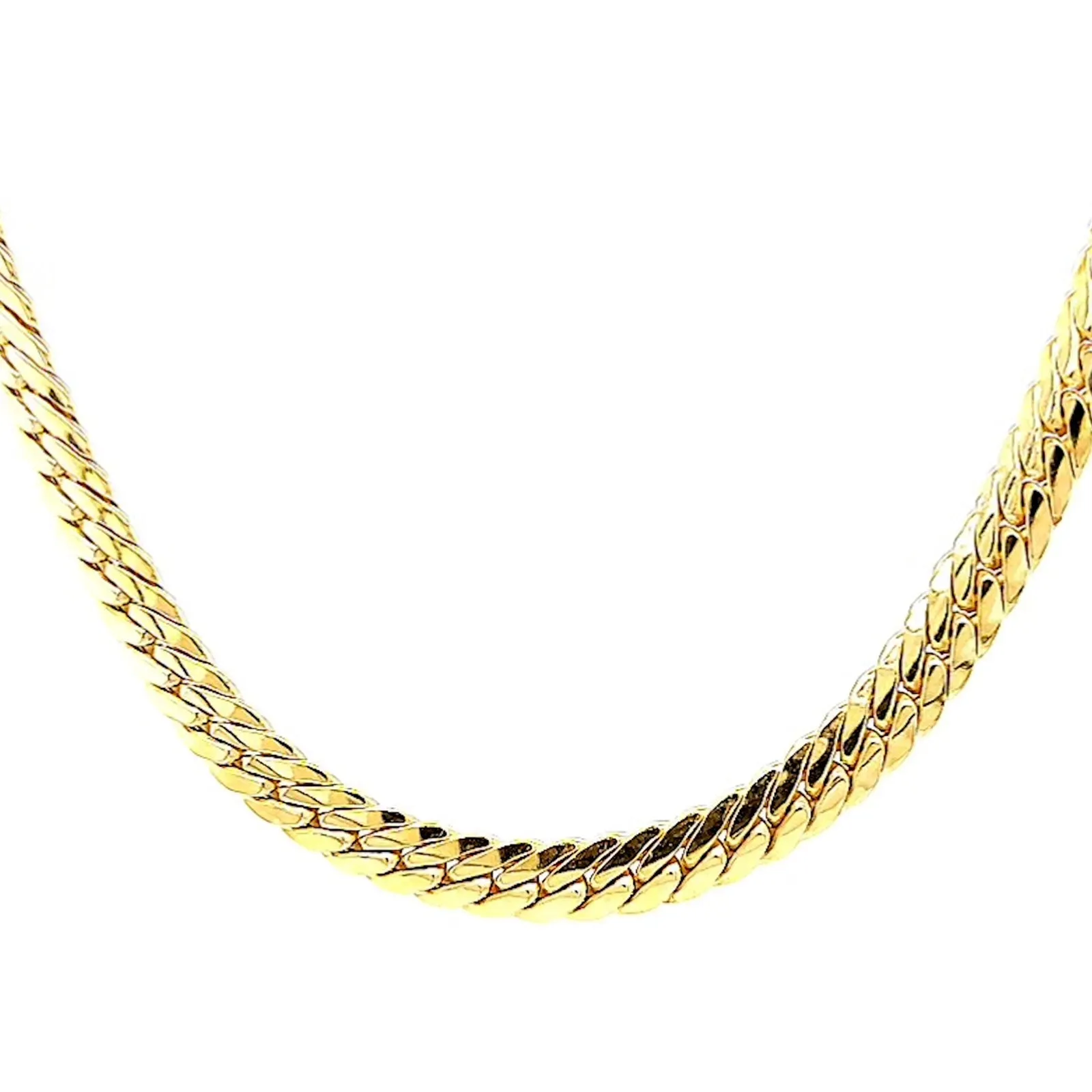 9ct Yellow Gold Silver Filled 45cm Herringbone Chain