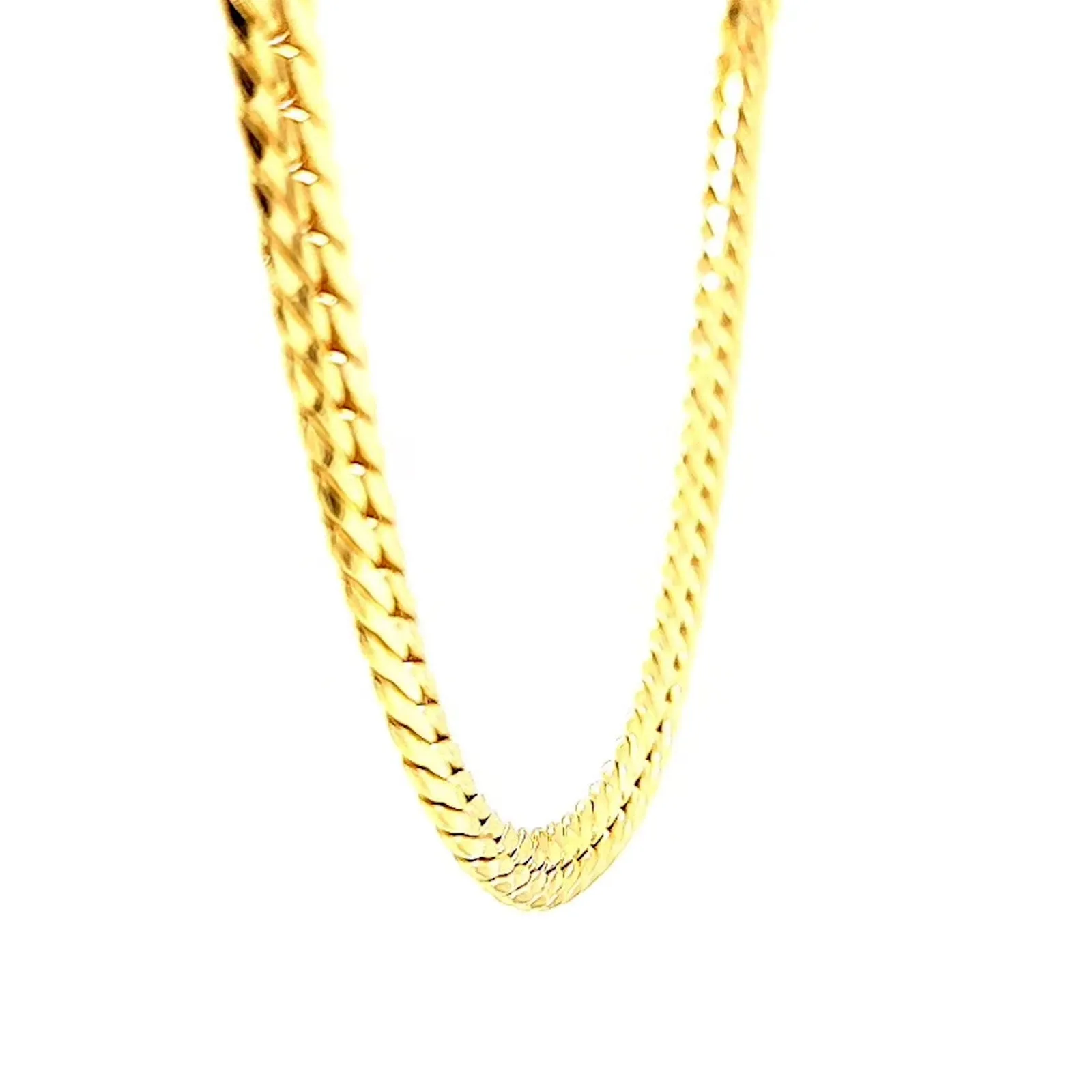 9ct Yellow Gold Silver Filled 45cm Herringbone Chain