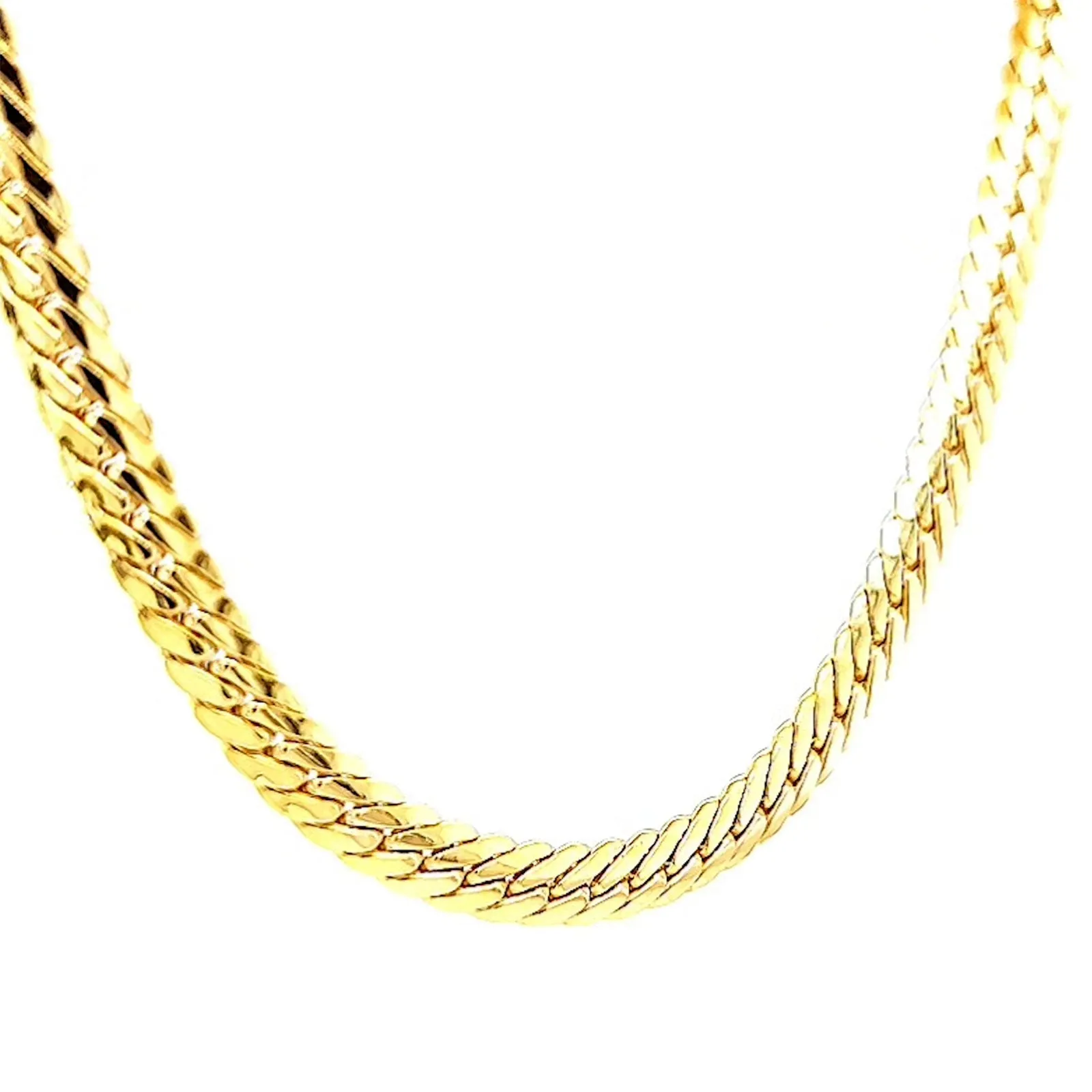 9ct Yellow Gold Silver Filled 45cm Herringbone Chain