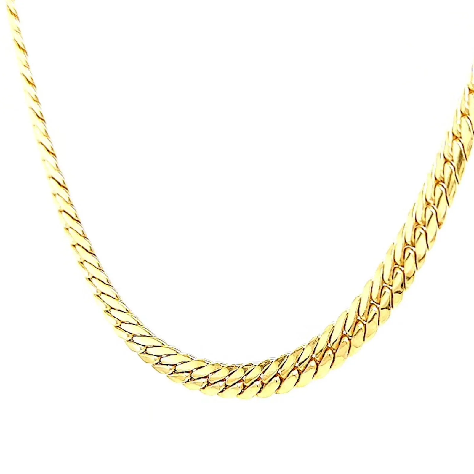 9ct Yellow Gold Silver Filled 45cm Herringbone Chain