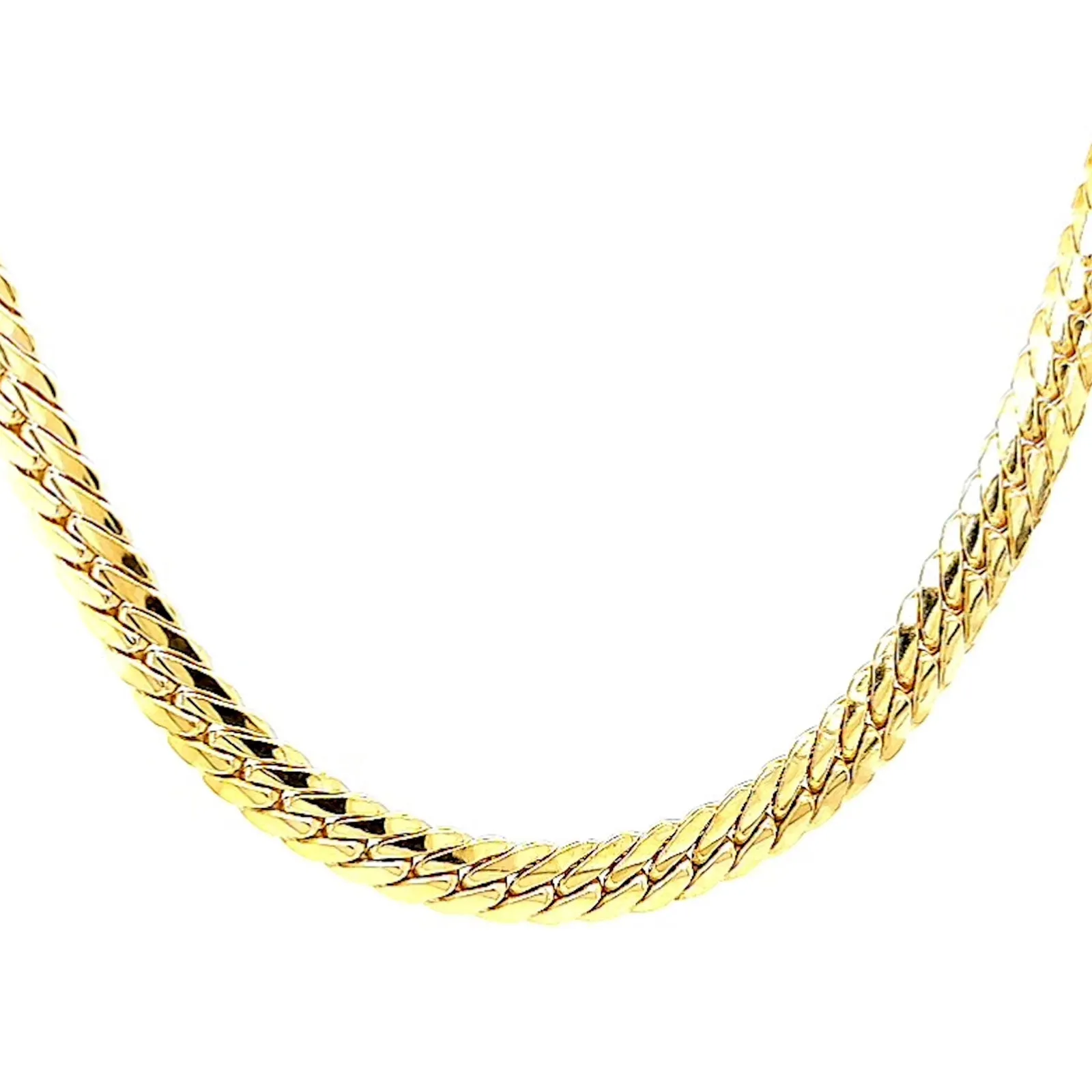 9ct Yellow Gold Silver Filled 45cm Herringbone Chain