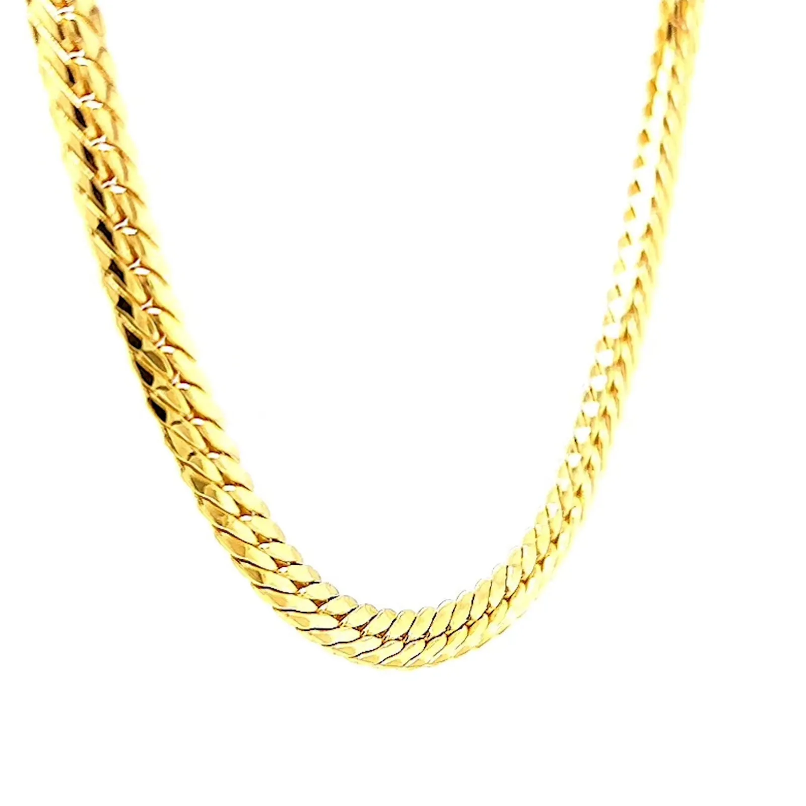 9ct Yellow Gold Silver Filled 45cm Herringbone Chain