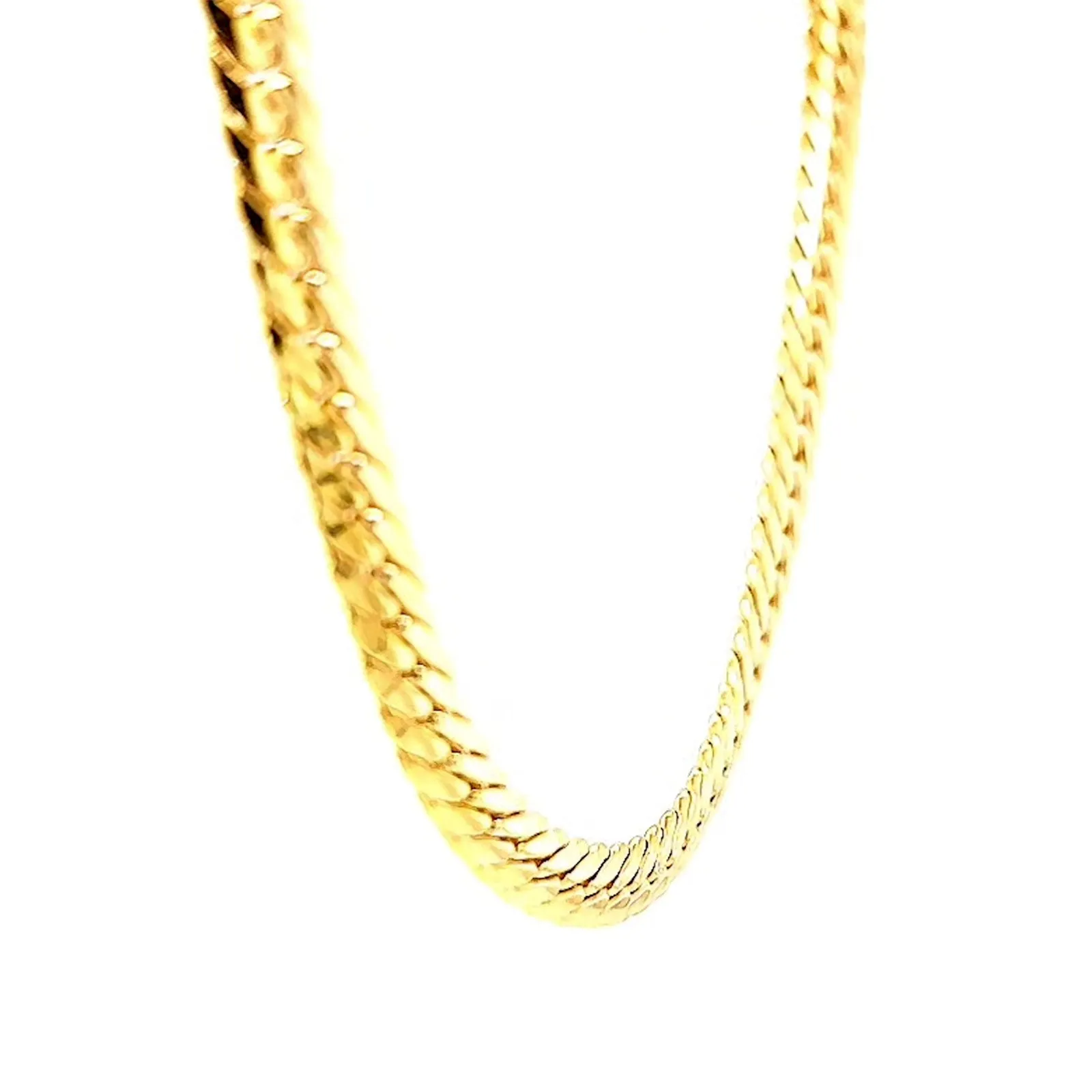 9ct Yellow Gold Silver Filled 45cm Herringbone Chain