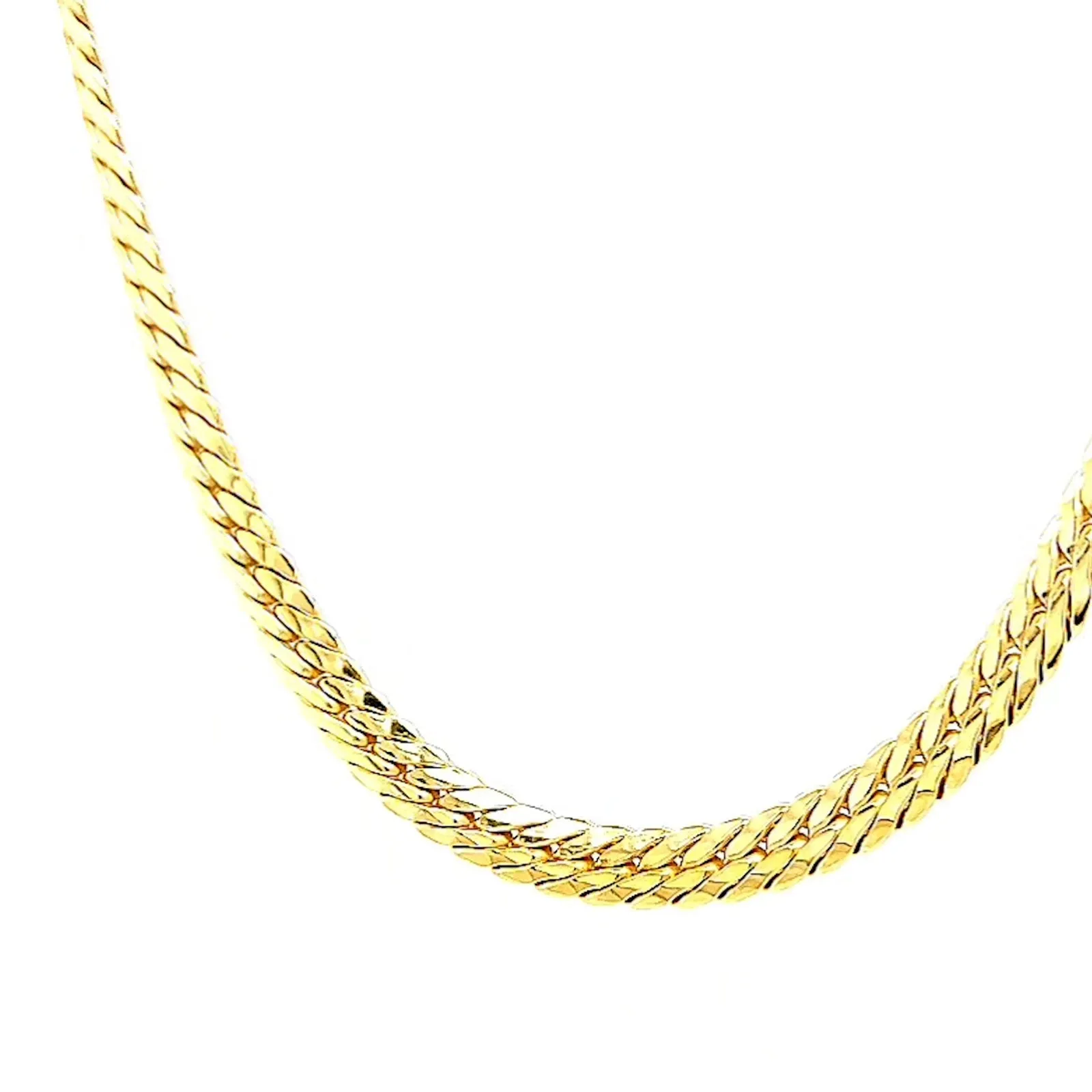 9ct Yellow Gold Silver Filled 45cm Herringbone Chain