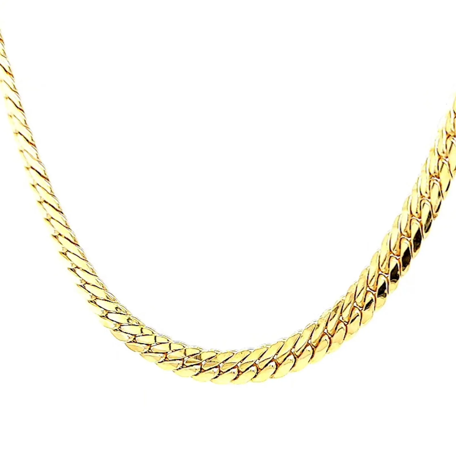 9ct Yellow Gold Silver Filled 45cm Herringbone Chain