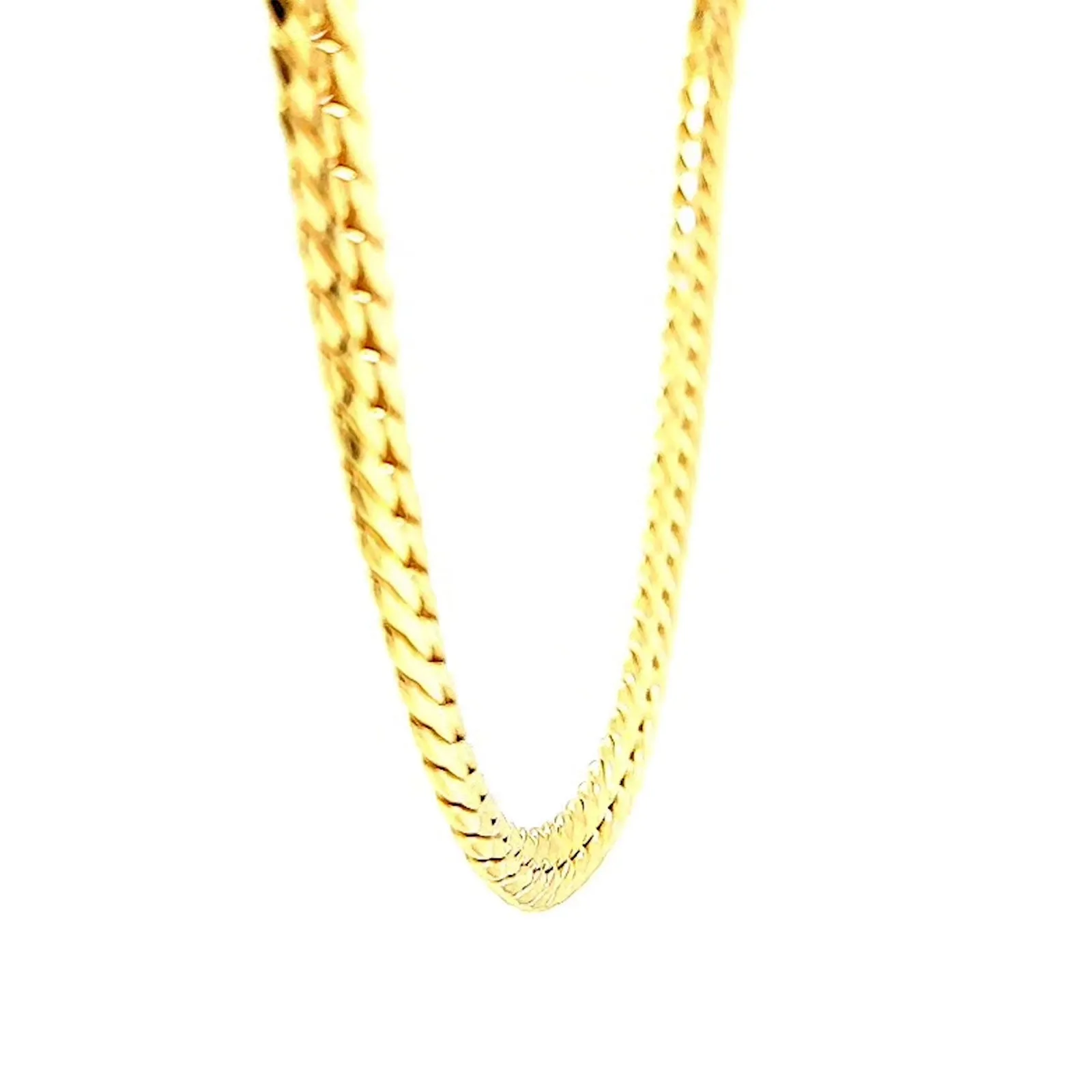 9ct Yellow Gold Silver Filled 45cm Herringbone Chain