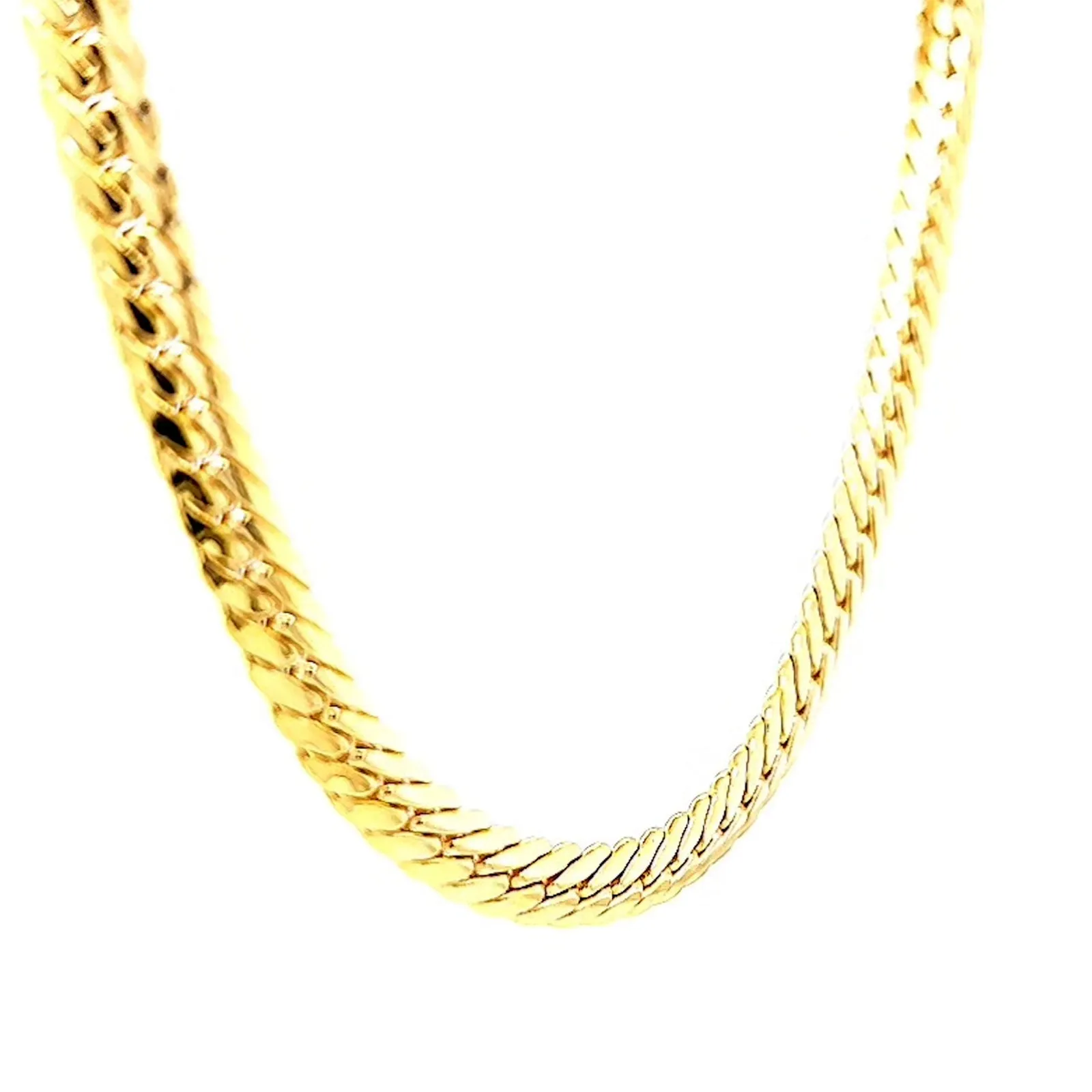 9ct Yellow Gold Silver Filled 45cm Herringbone Chain