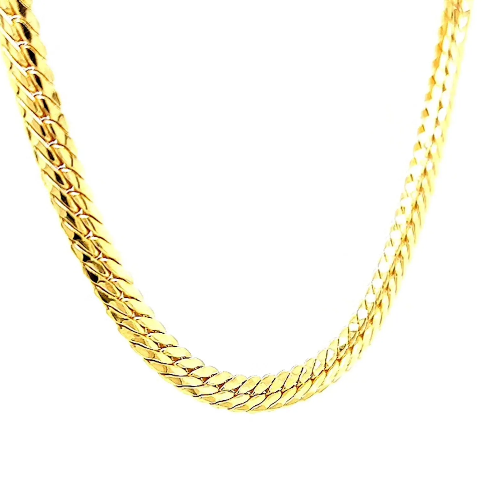 9ct Yellow Gold Silver Filled 45cm Herringbone Chain