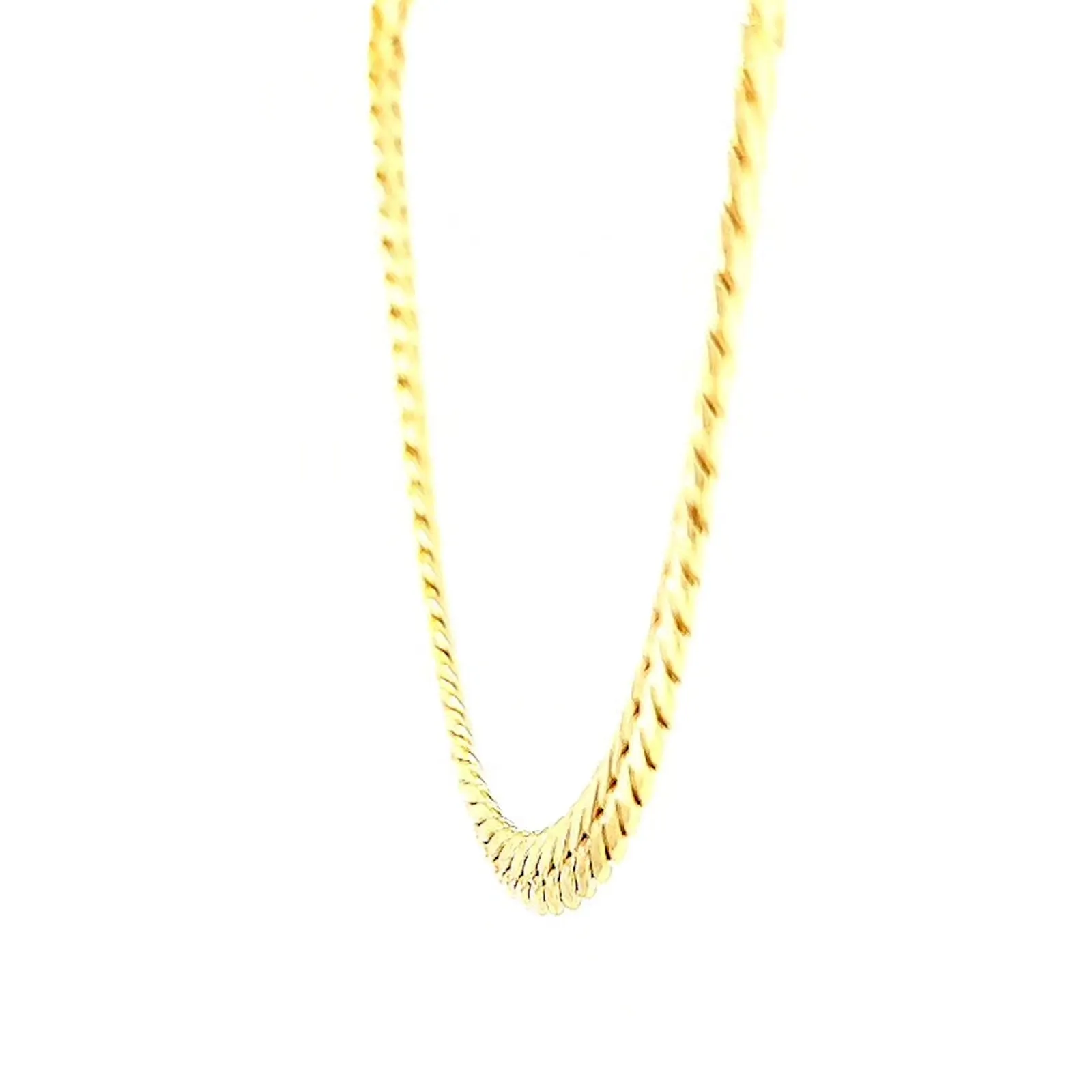 9ct Yellow Gold Silver Filled 45cm Herringbone Chain