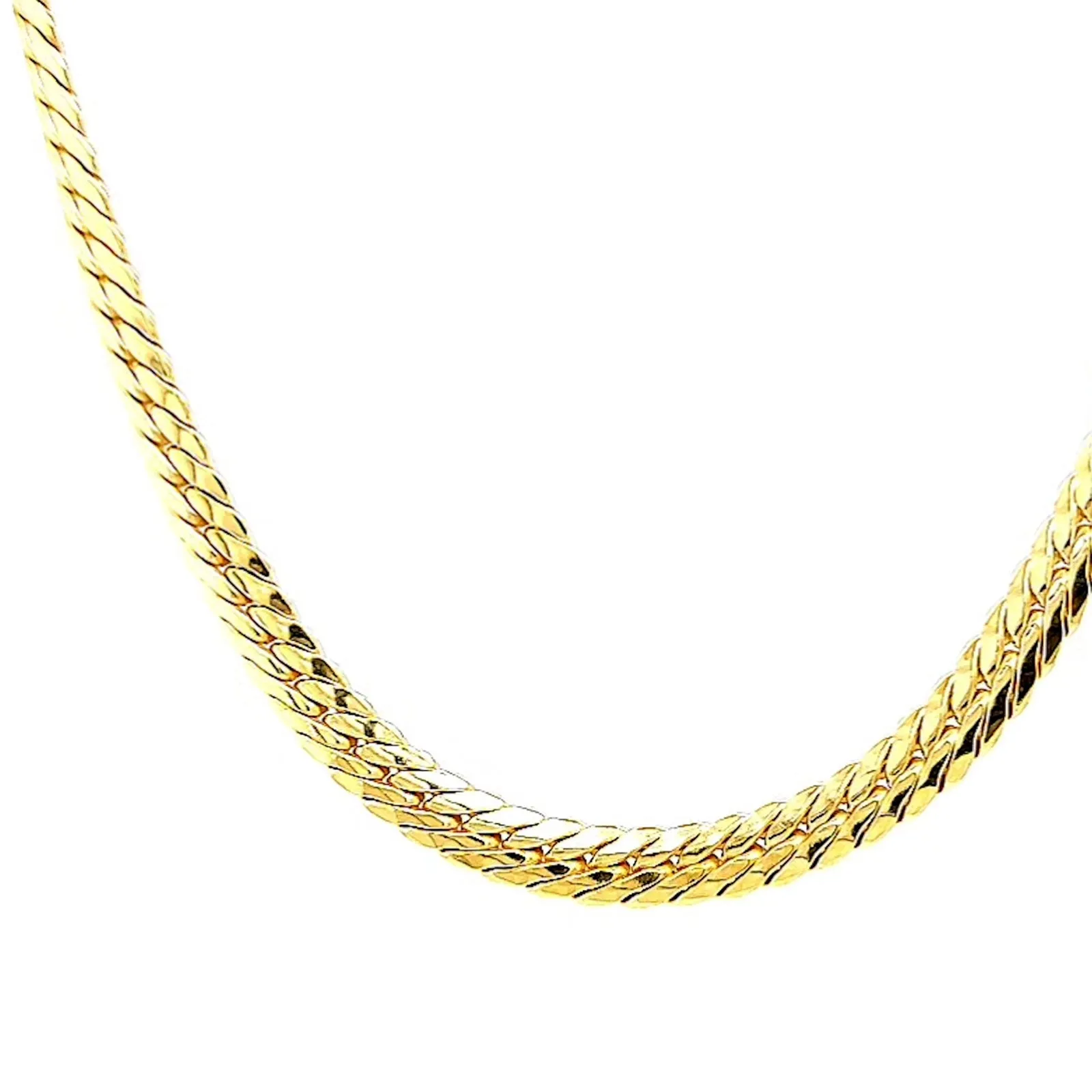 9ct Yellow Gold Silver Filled 45cm Herringbone Chain