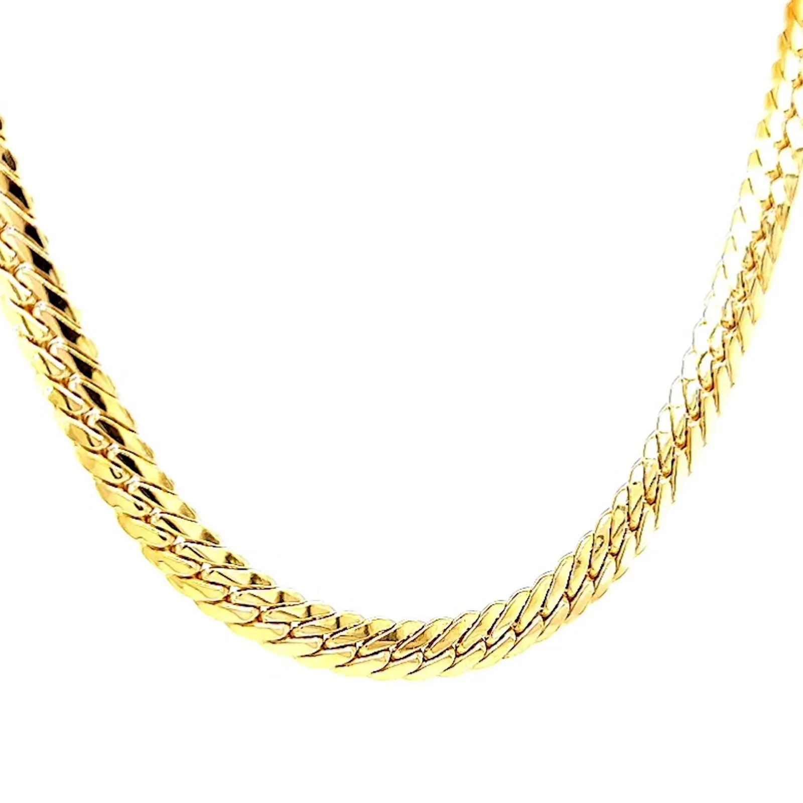 9ct Yellow Gold Silver Filled 45cm Herringbone Chain