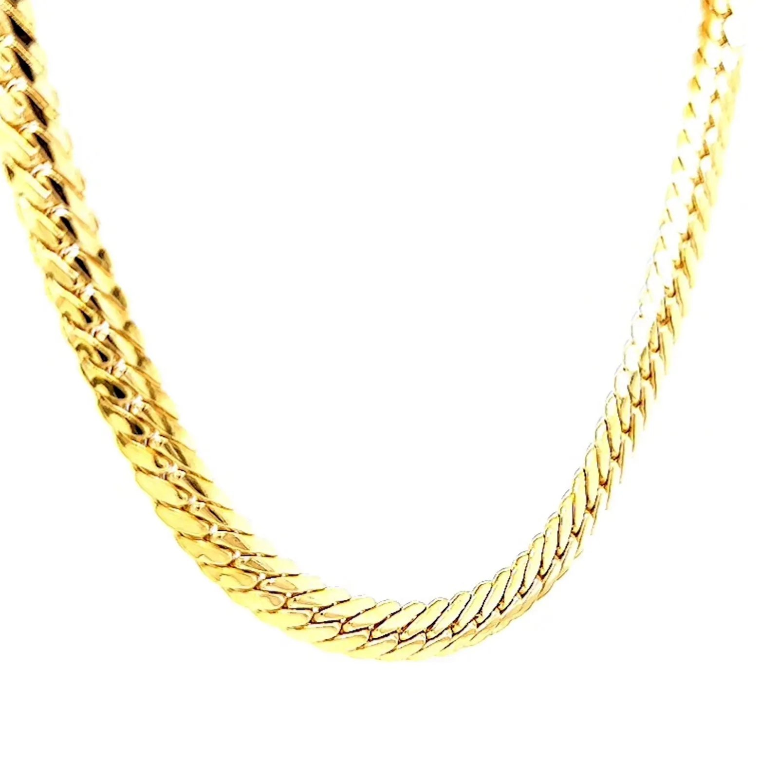 9ct Yellow Gold Silver Filled 45cm Herringbone Chain