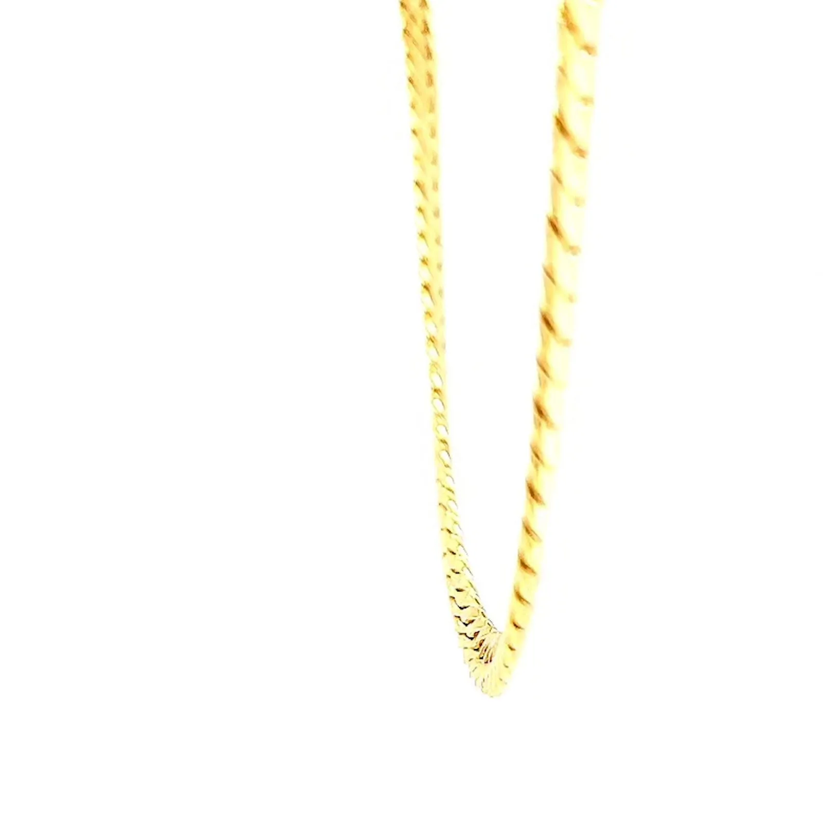 9ct Yellow Gold Silver Filled 45cm Herringbone Chain