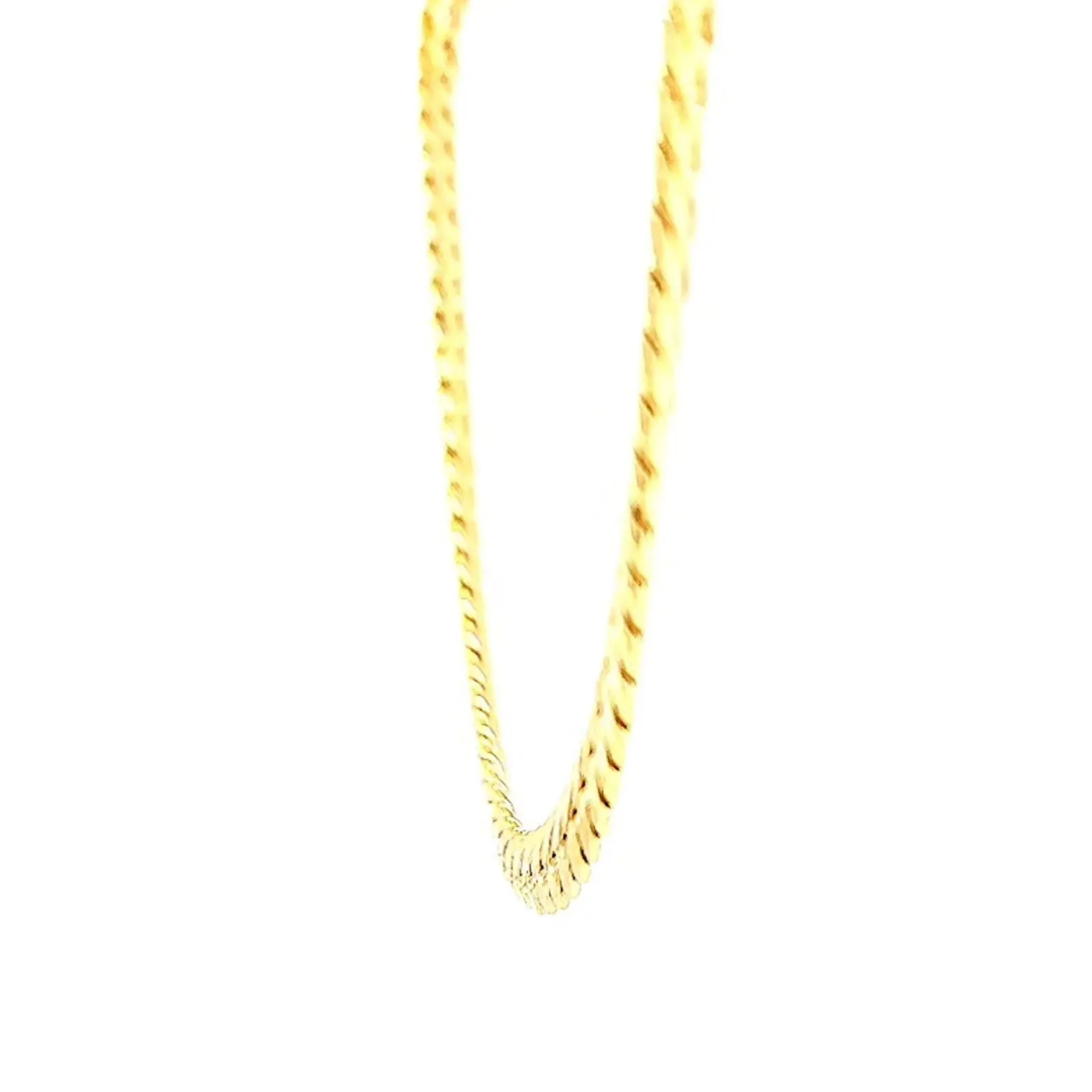 9ct Yellow Gold Silver Filled 45cm Herringbone Chain