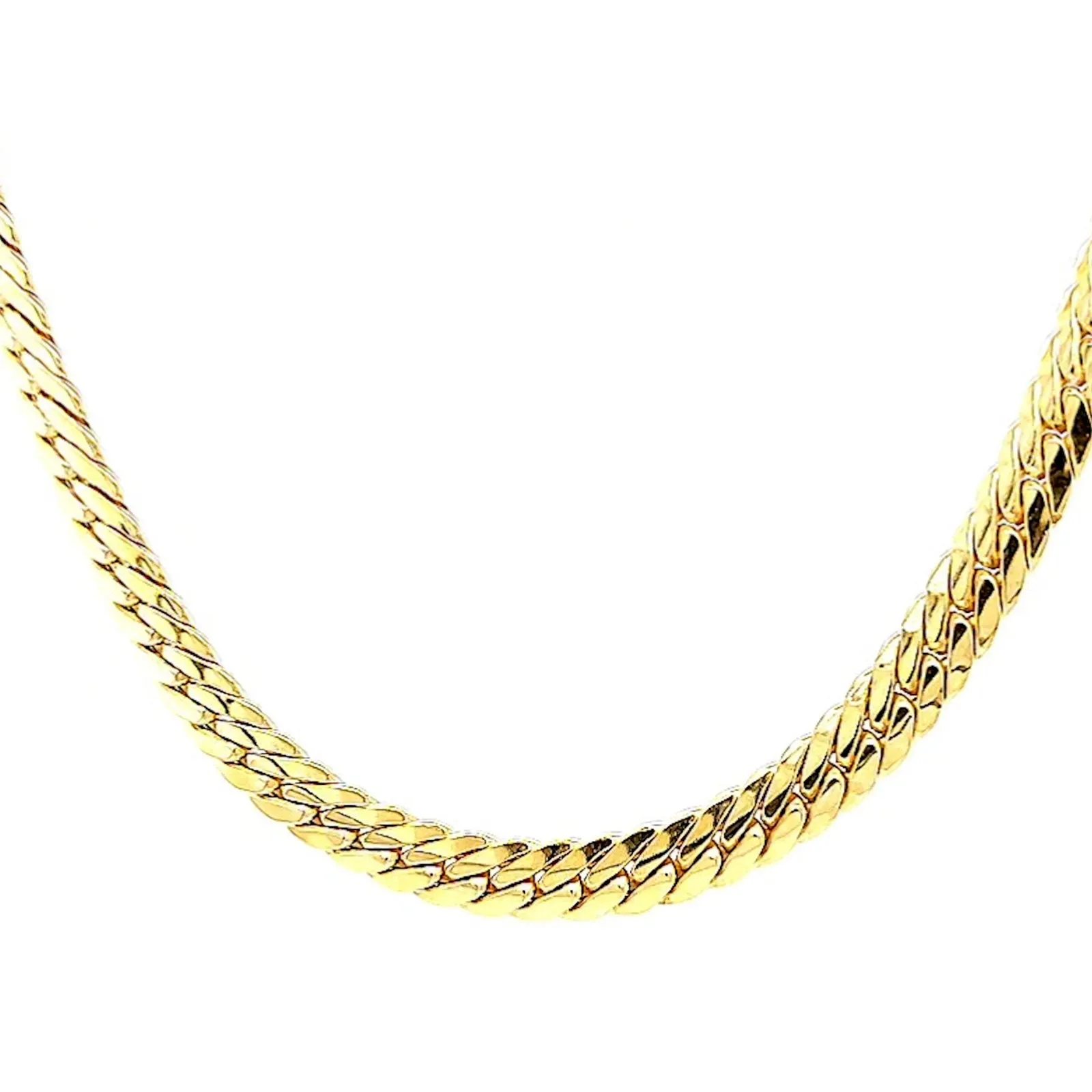 9ct Yellow Gold Silver Filled 45cm Herringbone Chain