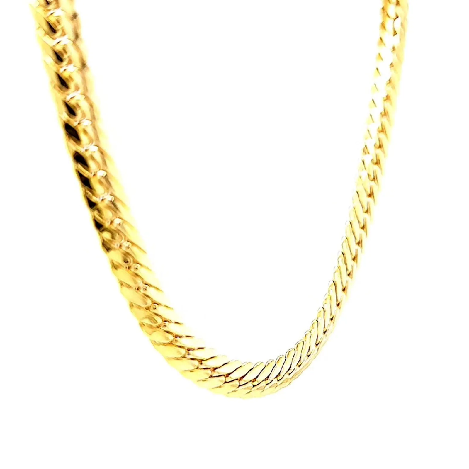 9ct Yellow Gold Silver Filled 45cm Herringbone Chain