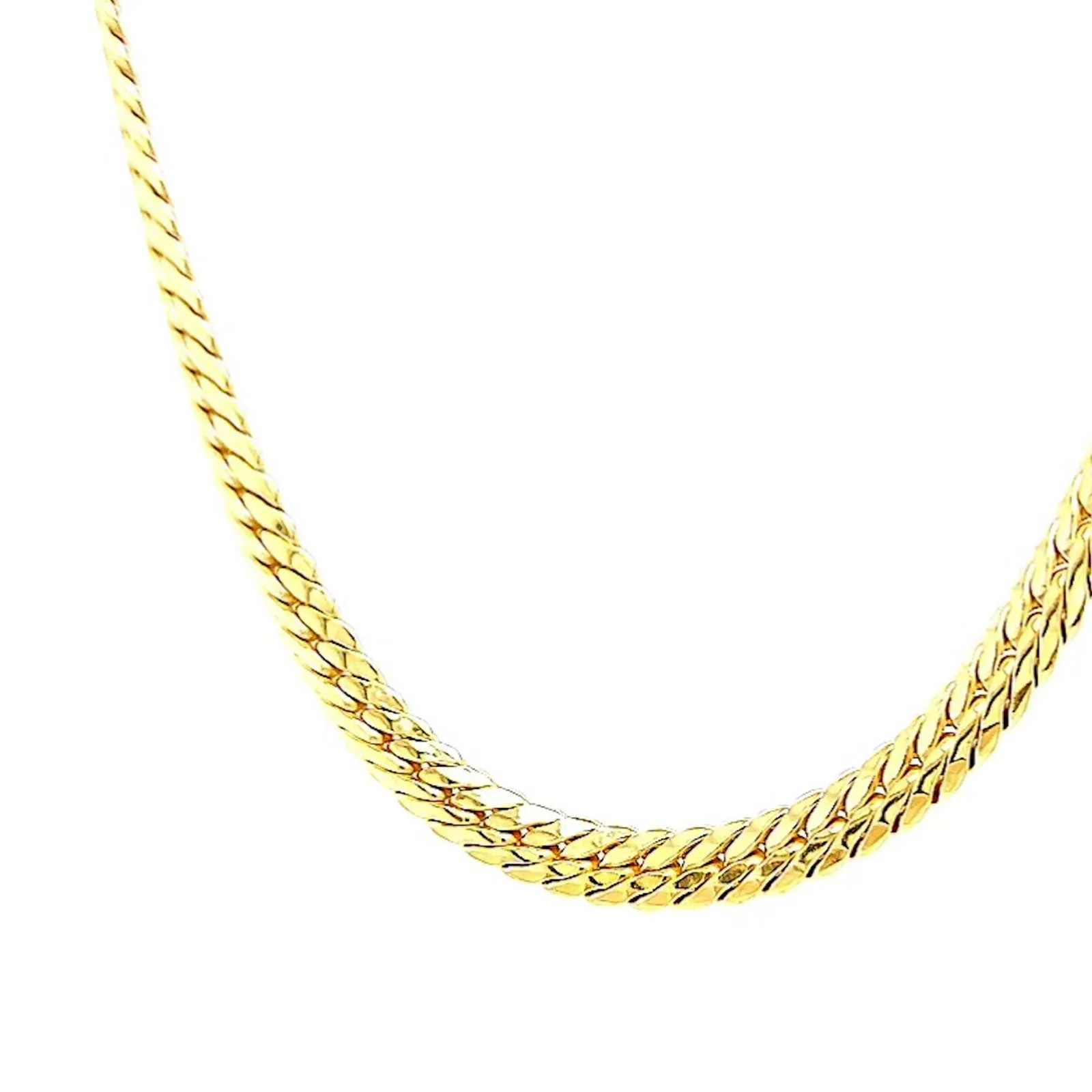 9ct Yellow Gold Silver Filled 45cm Herringbone Chain