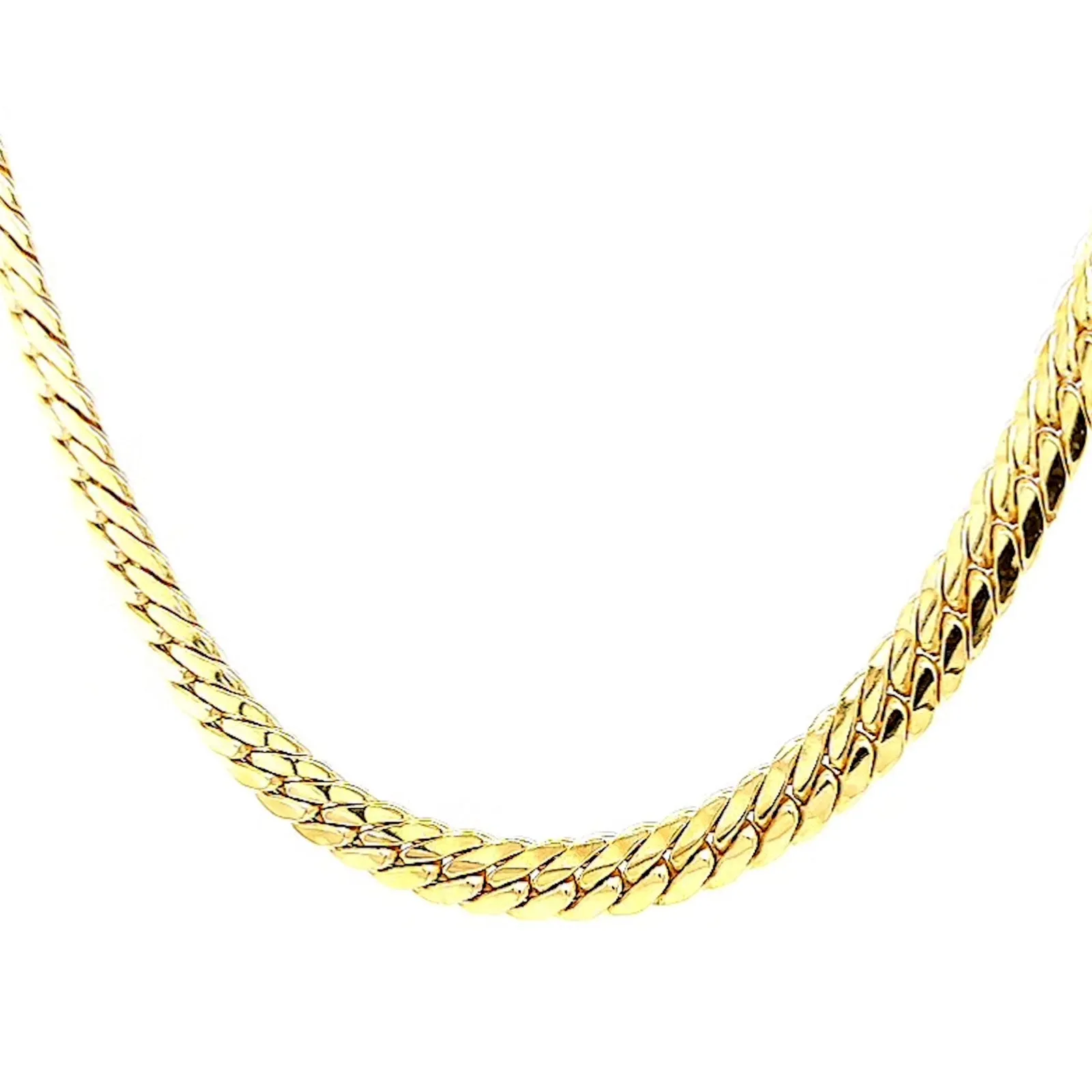 9ct Yellow Gold Silver Filled 45cm Herringbone Chain