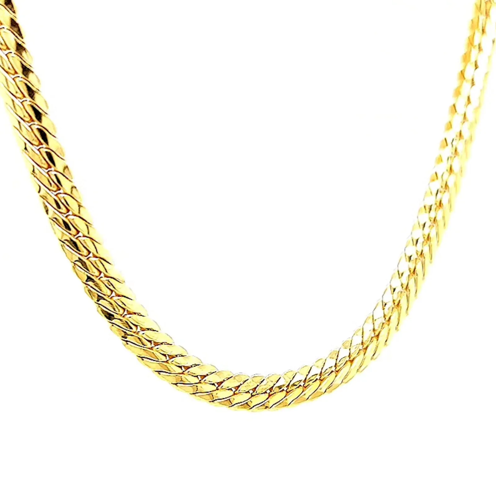9ct Yellow Gold Silver Filled 45cm Herringbone Chain