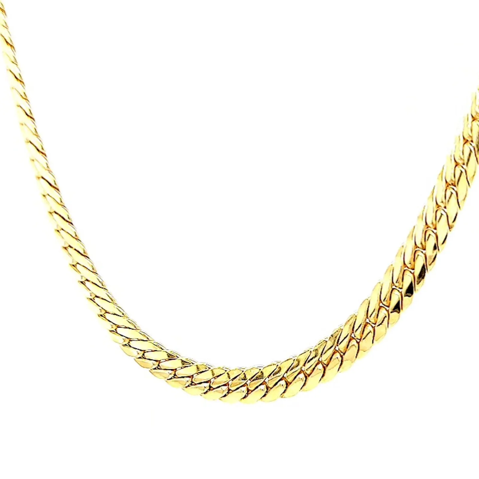 9ct Yellow Gold Silver Filled 45cm Herringbone Chain