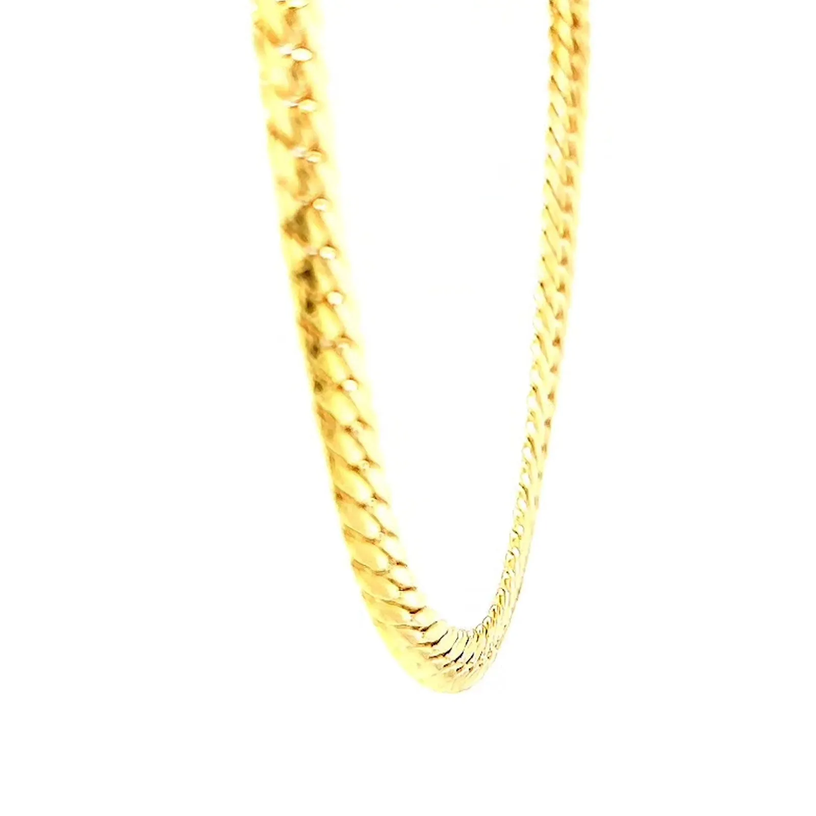 9ct Yellow Gold Silver Filled 45cm Herringbone Chain