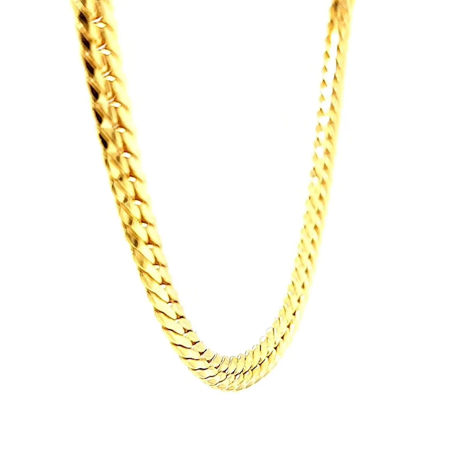 9ct Yellow Gold Silver Filled 45cm Herringbone Chain