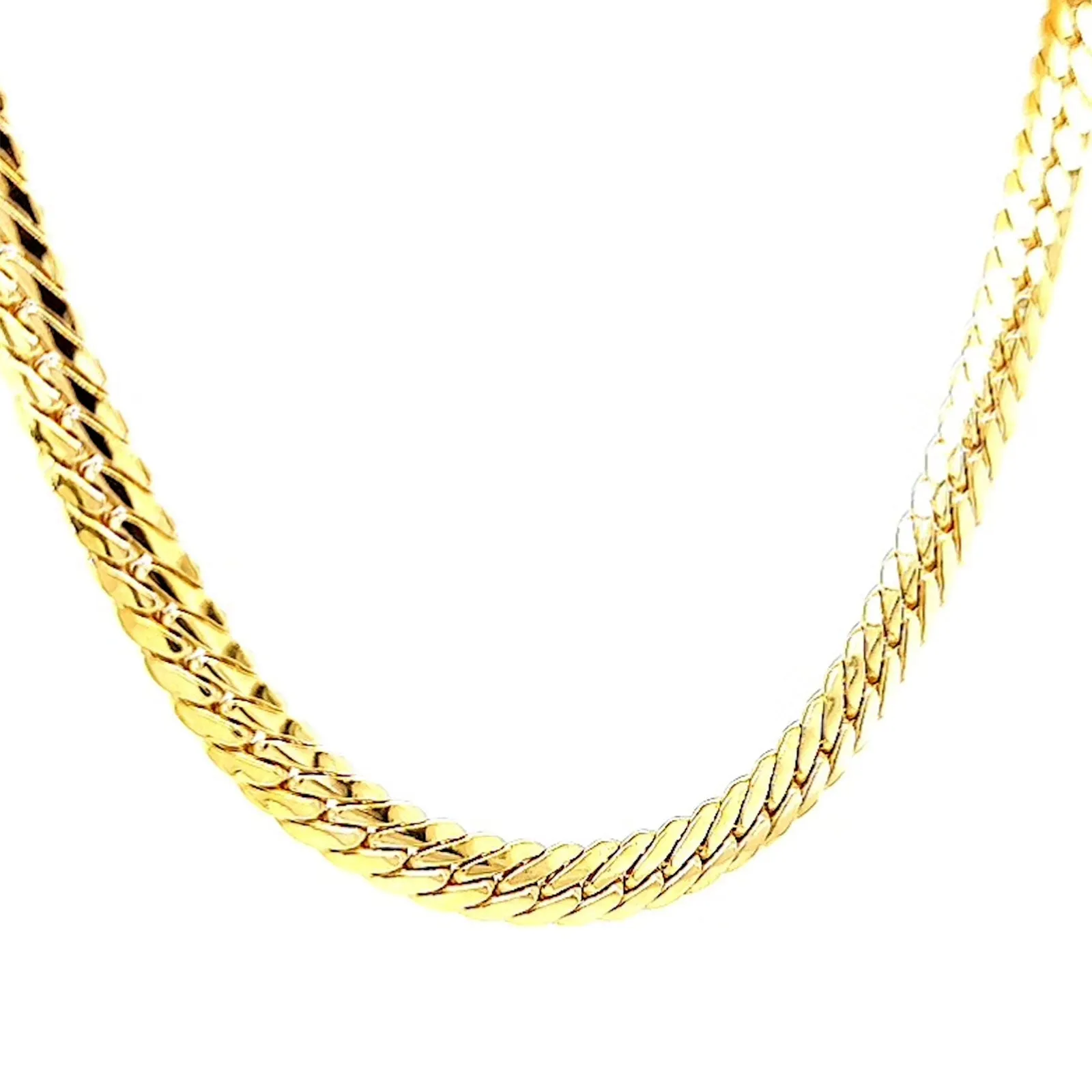 9ct Yellow Gold Silver Filled 45cm Herringbone Chain
