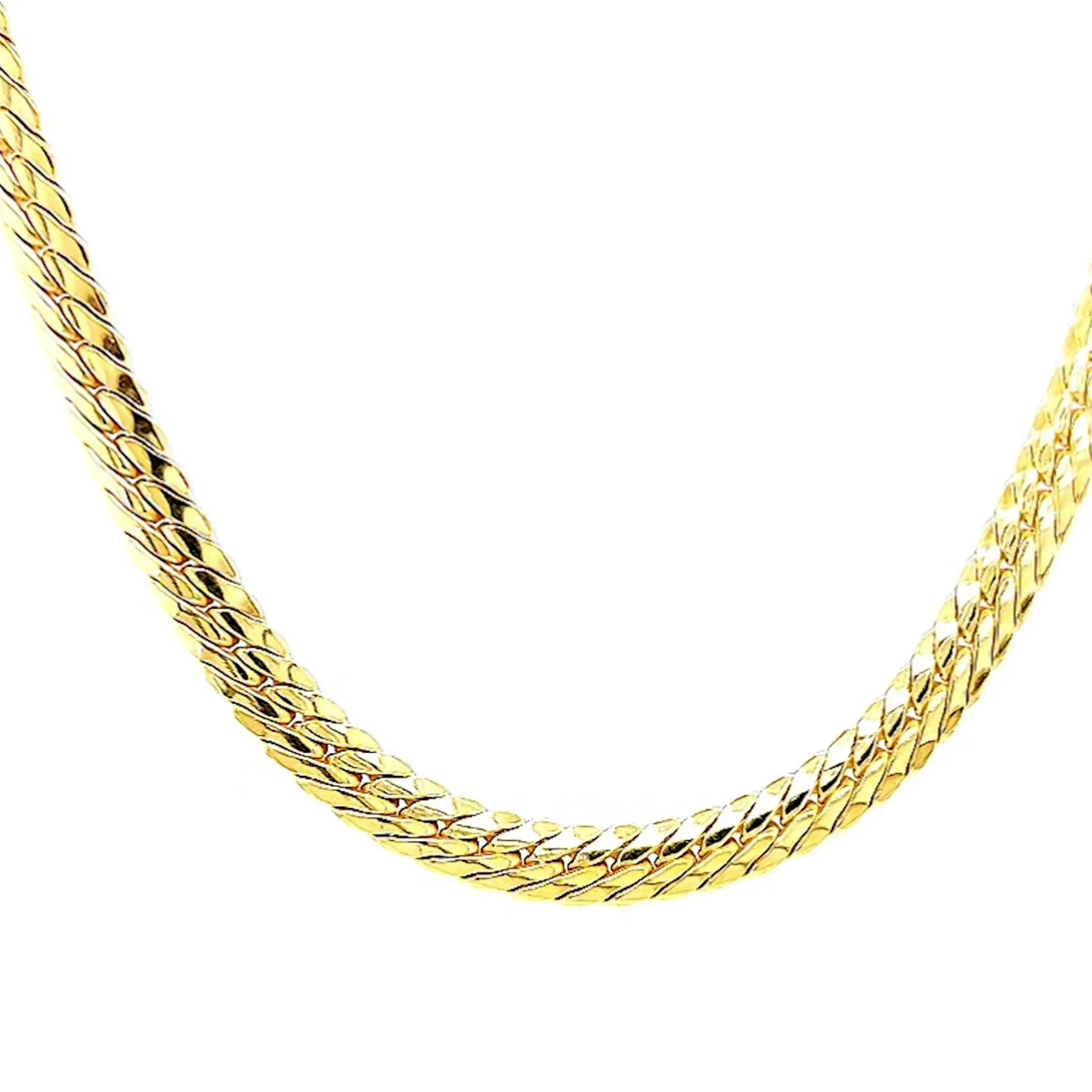9ct Yellow Gold Silver Filled 45cm Herringbone Chain