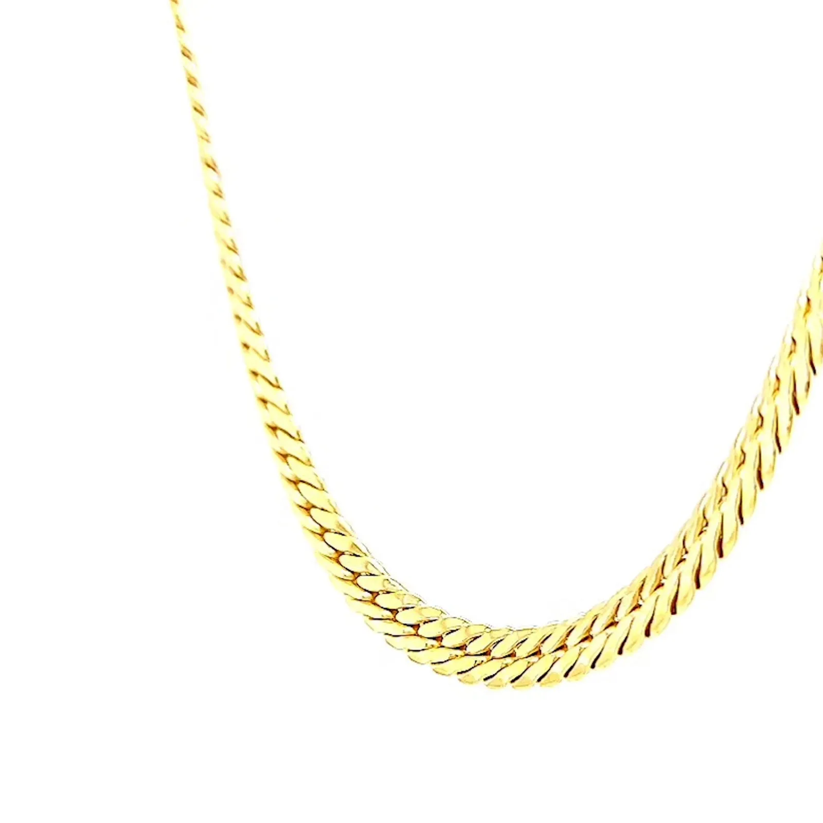 9ct Yellow Gold Silver Filled 45cm Herringbone Chain