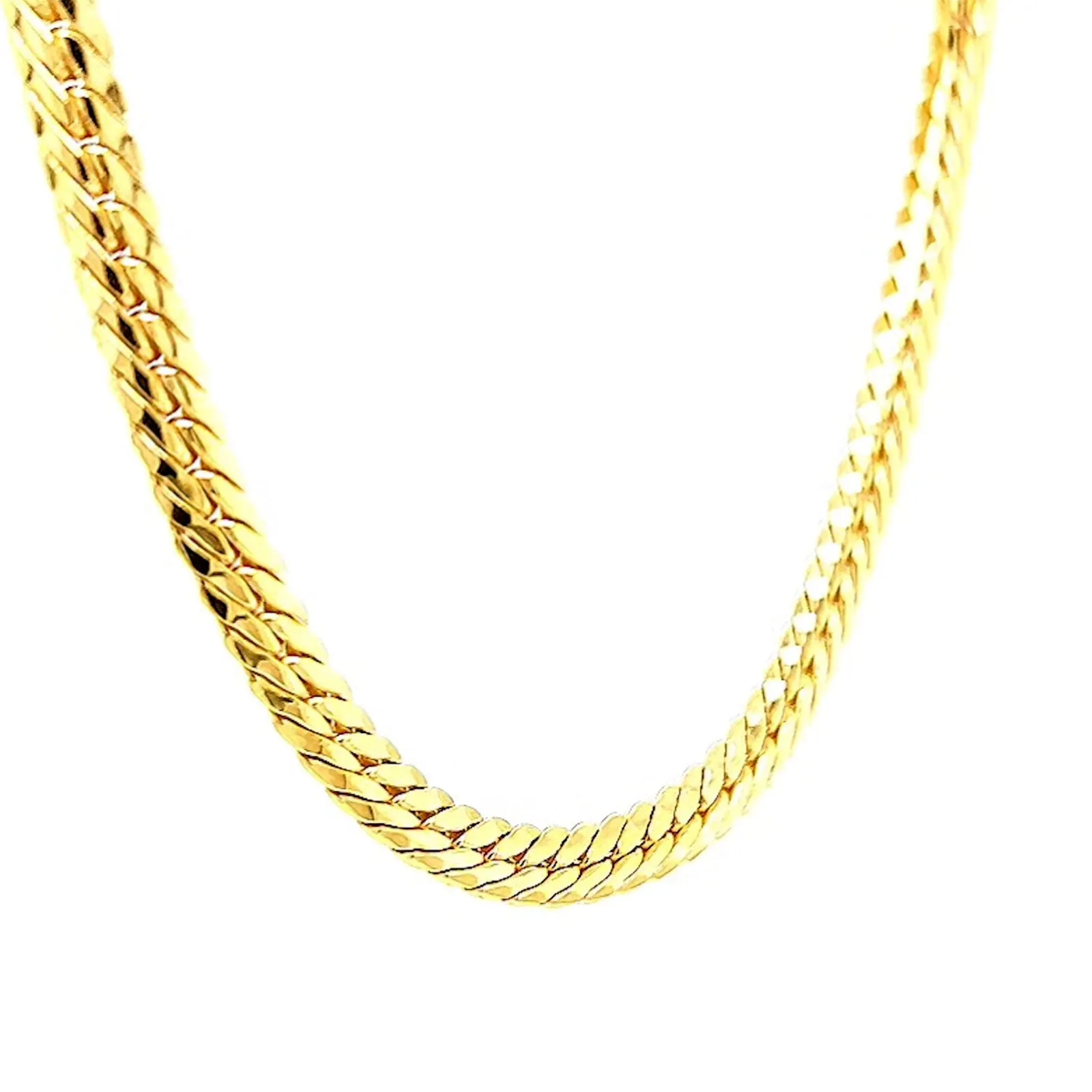 9ct Yellow Gold Silver Filled 45cm Herringbone Chain
